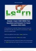 Module 1 Quiz 5 SOE MEDIC Test Questions and Answers/ A+ Score Solutions 2024-2025.
