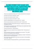DMV_PERMIT_TEST_EXAM_100__ACTUAL EXAM  ANSWERS COMPLETE SOLVED SOLUTION GRADE A 2024 UPDATE