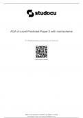 AQA A-Level Mathematics 2023 Predicted paper 2 – Pure and Mechanics Mathematics