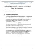 CHEM 1002 Lab 7 Coordination complexes - LAB REPORT template (Determination of K using