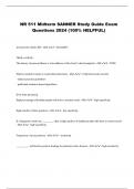 NR 511 Midterm SANNER Study Guide Exam Questions 2024 (100% HELPFUL)