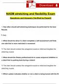 NASM Stretching and Flexibility Coach Exam Questions and Answers (2024 / 2025) (Verified Answers)