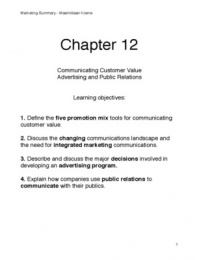 Marketing Chapter 12