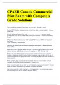 CPAER Canada Commercial Pilot Exam with Compete A Grade Solutions 