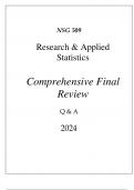 (UOPX) NSG 509 RESEARCH & APPLIED STATISTICS COMPREHENSIVE FINAL REVIEW 2024.