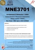 MNE3701 Assignment 2 (COMPLETE ANSWERS) Semester 1 2024 - DUE 30 April 2024