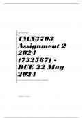 TMN3703 Assignment 2 2024 (732587) - DUE 22 May 2024
