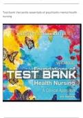 Test-bank-Varcarolis-essentials-of-psychiatric-mental-health - nursing 