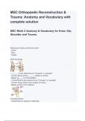 MSC Orthopaedic Reconstruction & Trauma_ Anatomy and Vocabulary with complete solution