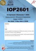IOP2601 Assignment 3 (COMPLETE ANSWERS) Semester 1 2024 - DUE 2 May 2024 