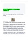 CSFA EXAM QUESTIONS AND ANSWERS / GRADED A