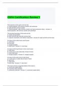CSFA Certification Review 1 Exam Questions and Answers