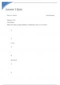 CHEM133 Lesson 1 Quiz EXAM WITH CORRECT ANSWERS