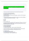 CPAER Exam Practice Questions and Answers / Graded A