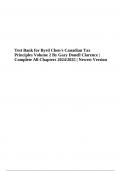 Test Bank for Byrd & Chen's Canadian Tax Principles Volume 2 By Gary Donell Clarence | Complete All Chapters 2024/2025 | Newest Version