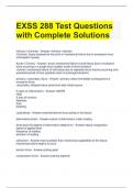 EXSS 288 Test Questions with Complete Solutions 