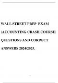 WALL STREET PREP EXAM (ACCOUNTING CRASH COURSE) QUESTIONS AND CORRECT ANSWERS 2024/2025.