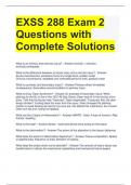 EXSS 288 Exam 2 Questions with Complete Solutions 