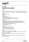 2023 AQA A LEVEL COMPUTER SCIENCE PAPER 1 QUESTION PAPER AND MARK SCHEME 75171 BUNDLE