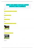ANSC 1401 BEEF CATTLE LATEST  UPDATE 100% CORRECT