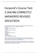 Corporal's Course Test 2 (4A/4B) CORRECTLY ANSWERED REVISED 2023//2024