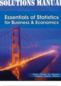 Essentials of Statistics for Business and Economics, 10th Edition Jeffrey D. Camm SOLUTIONS MANUAL 
