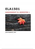 ELA1501 ASSIGNMENT NO 1 2024 SEMESTER 1