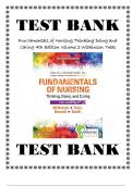 Test Bank For Fundamentals of Nursing - Vol 2: Thinking, Doing, and Caring 4th Edition by Wilkinson, Judith M,Treas, Leslie S.||All Chapters 1-46||Complete Guide A+