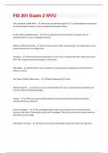 FIS 201 Exam 2 WVU Questions And Answers.