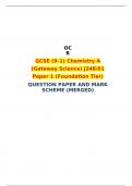 OCR  GCSE (9–1) Chemistry A (Gateway Science) J248/01 Paper 1 (Foundation Tier) QUESTION PAPER AND MARK SCHEME (MERGED) 