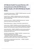 ATI Mental Health Focused Review, ATI Comprehensive NCLEX-RN Review_