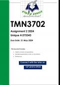 TMN3702 Assignment 2 (QUALITY ANSWERS) 2024