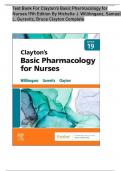 Test Bank For Clayton’s Basic Pharmacology for Nurses 19th Edition By Michelle J. Willihnganz, Samuel  L. Gurevitz, Bruce Clayton Complete
