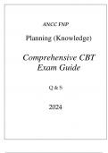 (ANCC) FNP PLANNING (KNOWLEDGE) COMPREHENSIVE CBT EXAM GUIDE Q & A 2024