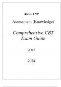 (ANCC) FNP ASSESSMENT (KNOWLEDGE) COMPREHENSIVE CBT EXAM GUIDE Q & A 2024