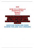 OCR  GCSE (9–1) History A (Explaining the Modern World)  J410/06 International Relations: the changing international order 1918–c.1975 with The USA 1919 –1948: The People and the State  QUESTION PAPER AND MARK SCHEME FOR JUNE 2023 (MERGED) 