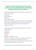 NUR-631 FINAL EXAM 2024| ACTUAL EXAM QUESTIONS AND ANSWERS WITH RATIONALES| ALREADY PASSED AND SCORED A+