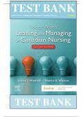 Test Bank - Yoder-Wise's Leading and Managing in Canadian Nursing, 2nd Edition (Waddell, 2020), ISBN: 9781771721677 Chapter 1-32 | All Chapters