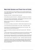 Med Aide Quizzes and Tests from all Units Exam Questions with correct Answers 2024( A+ GRADED 100% VERIFIED).
