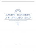 Samenvatting -  Foundations of International Strategy