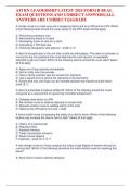 ATI RN Leadership Latest 2024 Form B Real Exam Questions And Correct Answers (All Answers Are Correct), Agrade