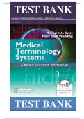 Test Bank For Medical Terminology Systems: A Body Systems Approach 8th Edition by Barbara A. Gylys, Mary Ellen Wedding ISBN: 9780803658677||Chapter 1-15||Complete Guide A+