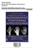 Test Bank: Merrill's Atlas of Radiographic Positioning and Procedures, 15th Edition by Rollins - Chapters 1-30, 9780323832793 | Rationals Included