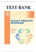 Test Bank For Foundations and Adult Health Nursing 5th Edition by Barbara Lauritsen Christensen, Elaine Oden Kockrow, All Chapters 1-17||Complete Guide A+