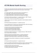 ATI RN Mental Health Nursing questions and answers graded A+ 2024/2025