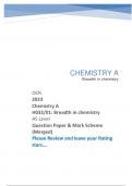 OCR 2023 Chemistry A H032/01: Breadth in chemistry AS Level Question Paper & Mark Scheme (Merged)
