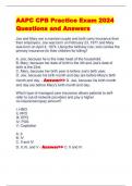 AAPC CPB Practice Exam 2024 Questions and Answers