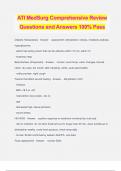 ATI MedSurg Comprehensive Review Questions and Answers 100% Pass