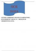 Oxford Cambridge and RSA Examinations  GCEChemistry AH032/01:  Breadth in chemistryAS Level