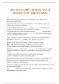 IVY TECH APHY 101 FINAL EXAM Questions With Verified Solutions